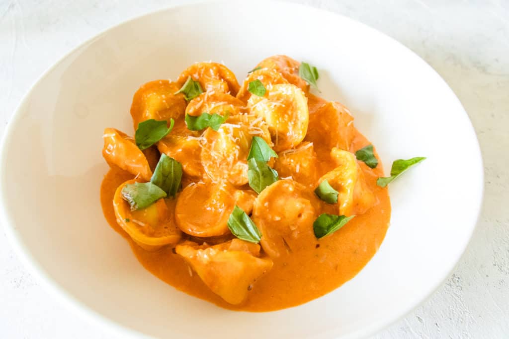 lobster stuffed tortellini with vodka sauce