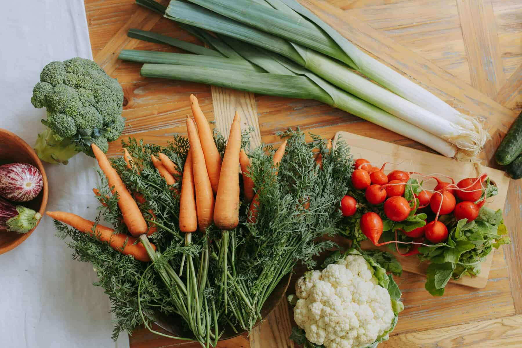 Fresh seasonal produce from Orange County farmers market