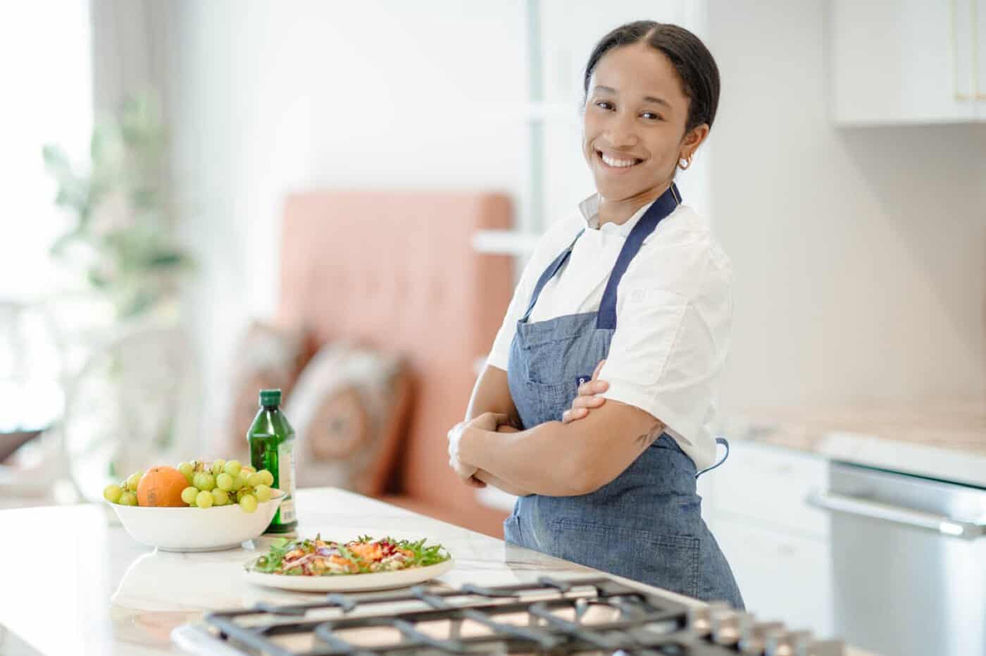Eats by Nicole private chef in a bright client kitchen
