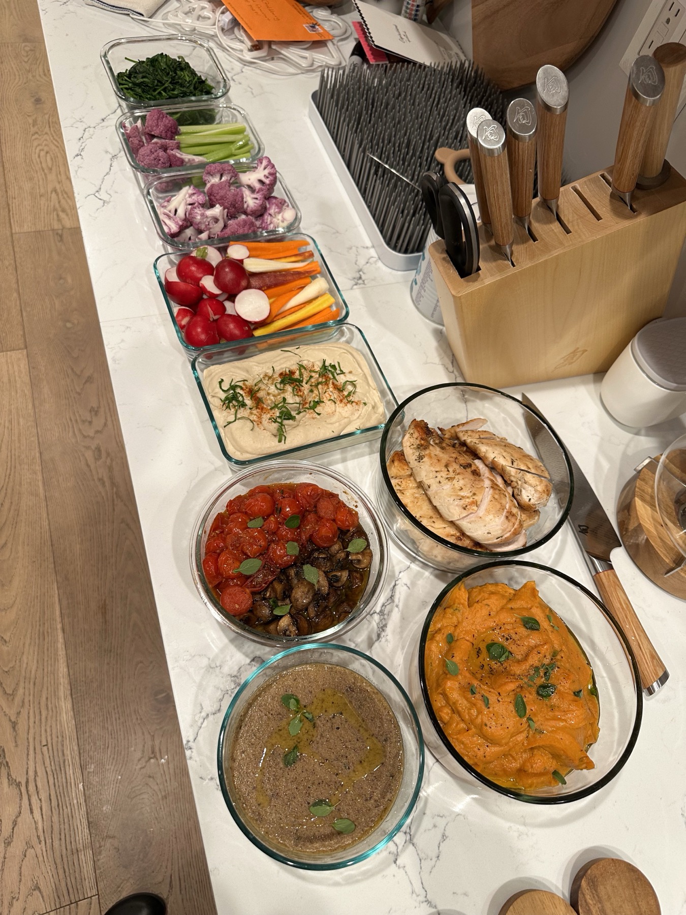 White bean hummus prepared from scratch by an Eats by Nicole chef